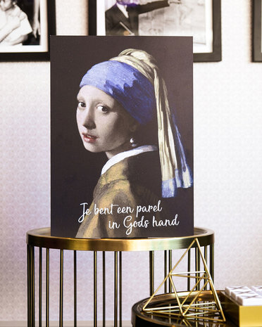 Decoratie, Je bent een parel in Gods Hand wandbord