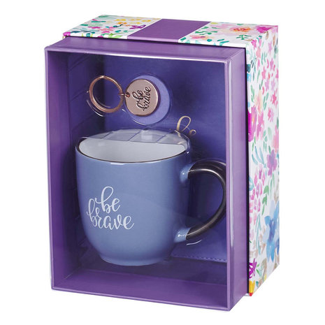 Be Brave Journal, Mug and Keyring Boxed Gift Set for Women