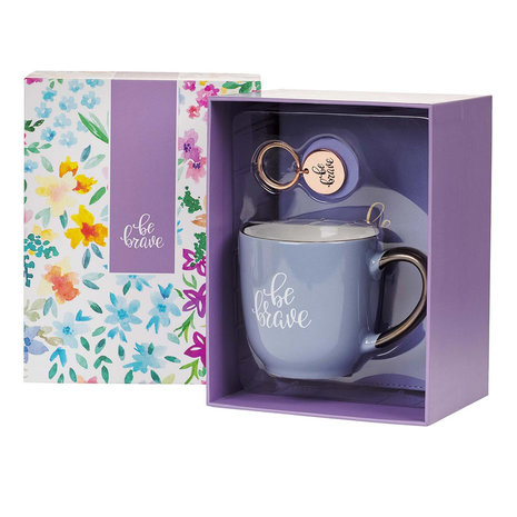 Be Brave Journal, Mug and Keyring Boxed Gift Set for Women