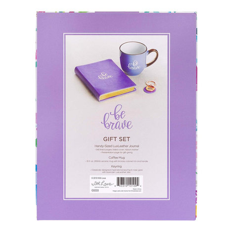 Be Brave Journal, Mug and Keyring Boxed Gift Set for Women