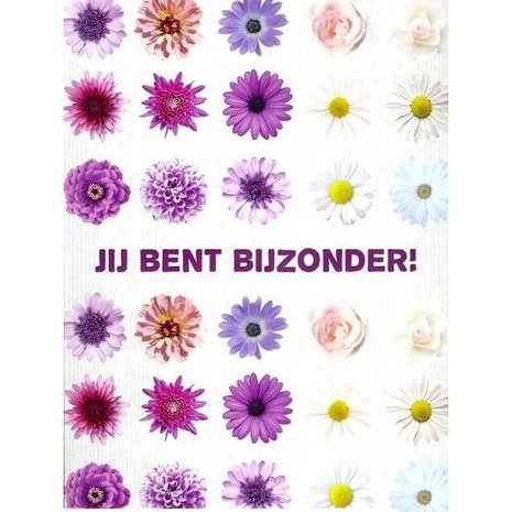 Kaart Jij bent bijzonder bloemen - Leef!