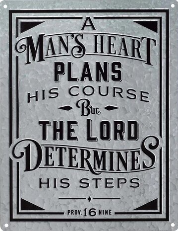 Wandbord A man's heart plans 46 x 35,5 cm