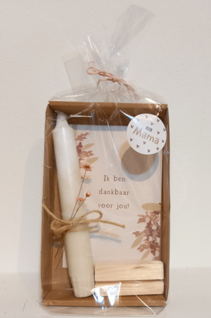 Giftset doosje met kaart in blokje en kaars (Gifts of Grace)