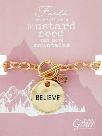 Armband Believe mosterdzaadje