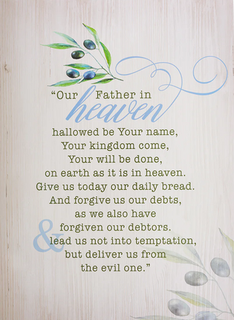 Wandbord The Lord's prayer 48 x 35 cm