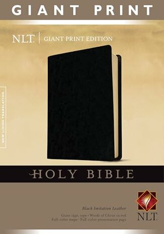 NLT Giant print Bible zwart