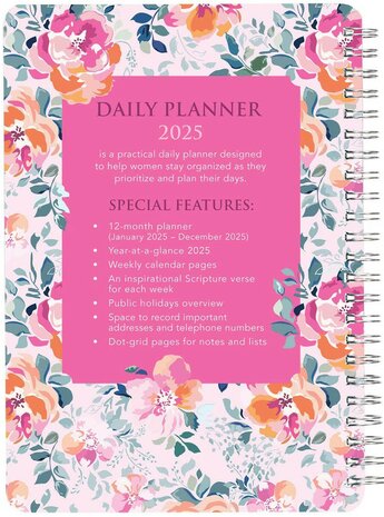 2025 Wirebound Daily Planner Be Still