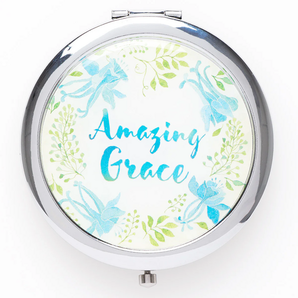 Spiegeltje Amazing grace rond bloemen