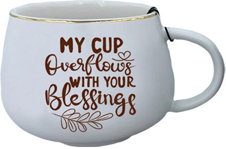 Mok My cup overflows with Your blessings 260 ml keramisch