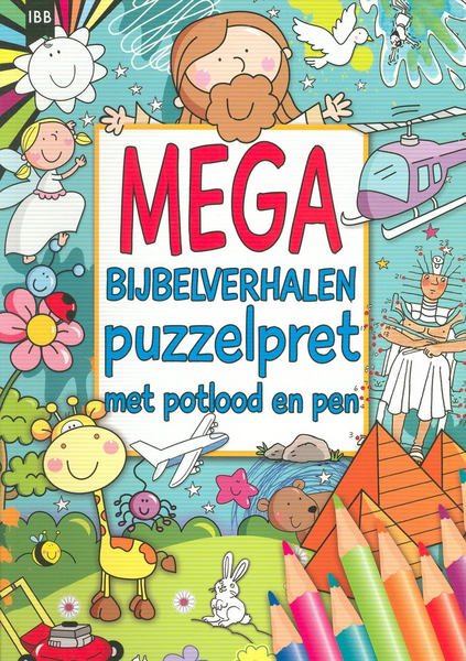 Mega Bijbelverhalen puzzelpret met potlood en pen