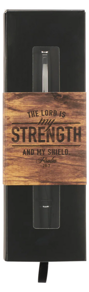 Pen in giftbox The Lord is my strength and my shield