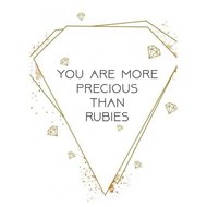 Poster You are more precious than rubies A4