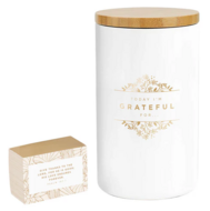 Gratitude Jar + kaarten Grateful goud+wit