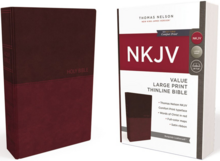 NKJV Thinline LP Bible bordeauxrood