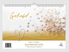 Maandkalender 2025 Je bent geliefd A4 Hour of Power