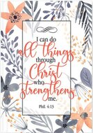 Journal I can do all things hardcover