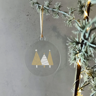 Plexiglashanger met witte tekst kerstboom