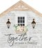 Tabletop Together we make a family 13,5 x 15 cm huis