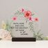 Tabletop Greatest is love glas rond roze bloemen