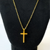 Ketting kruis goud 3 cm mannen 50 cm