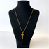 Ketting kruis goud 3 cm mannen 50 cm